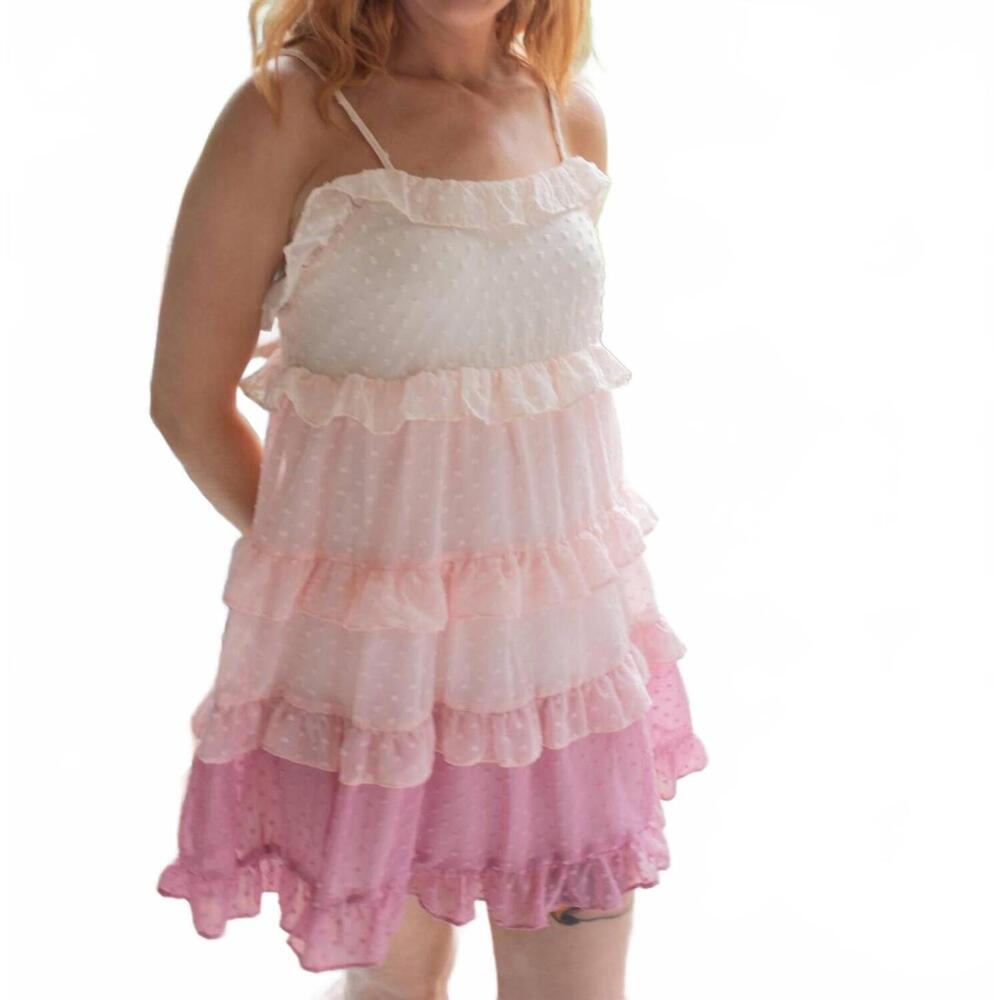 NEW MADELYN delight swiss dot mini dress in pink